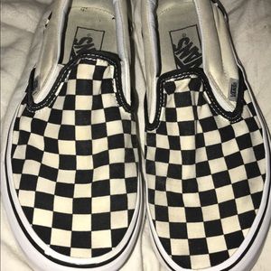 slip one checkered vans